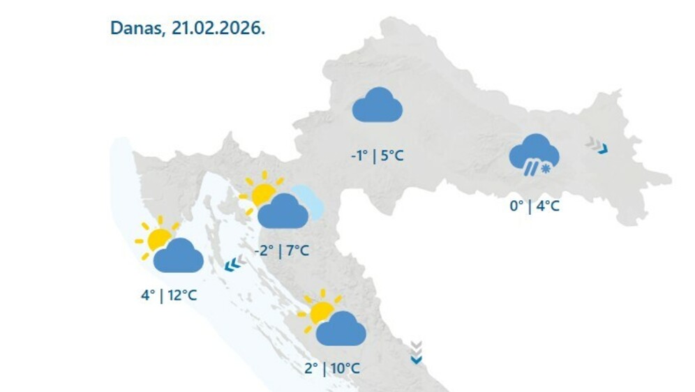 Vrijeme 21. veljače