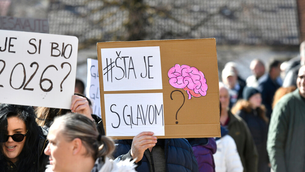 Prosvjed protiv gradnje centra za migrante