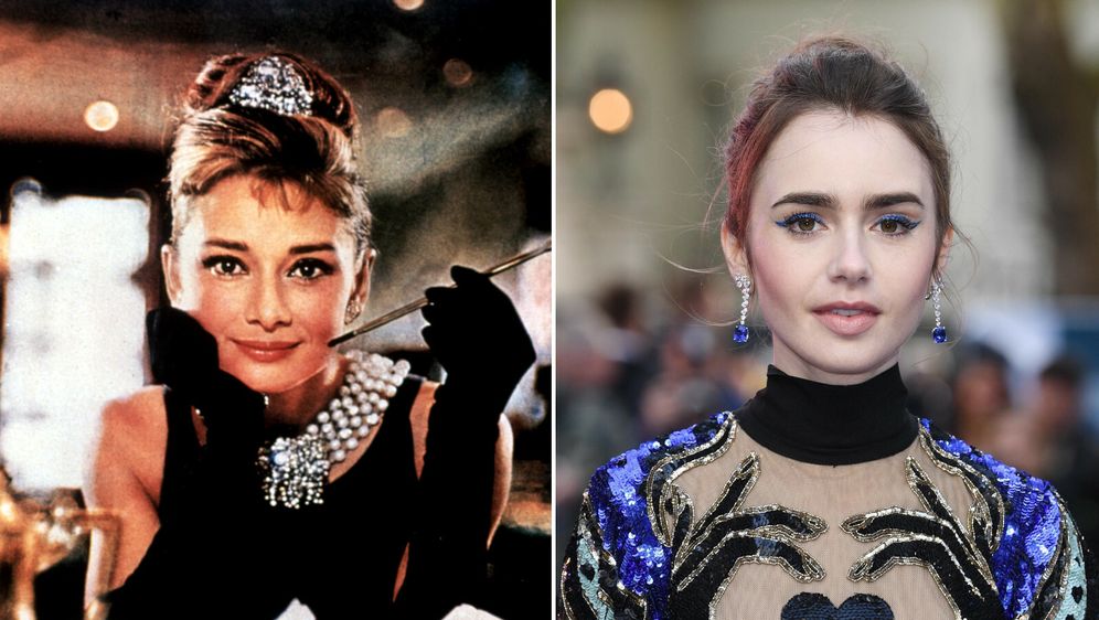Audrey Hepburn i Lily Collins