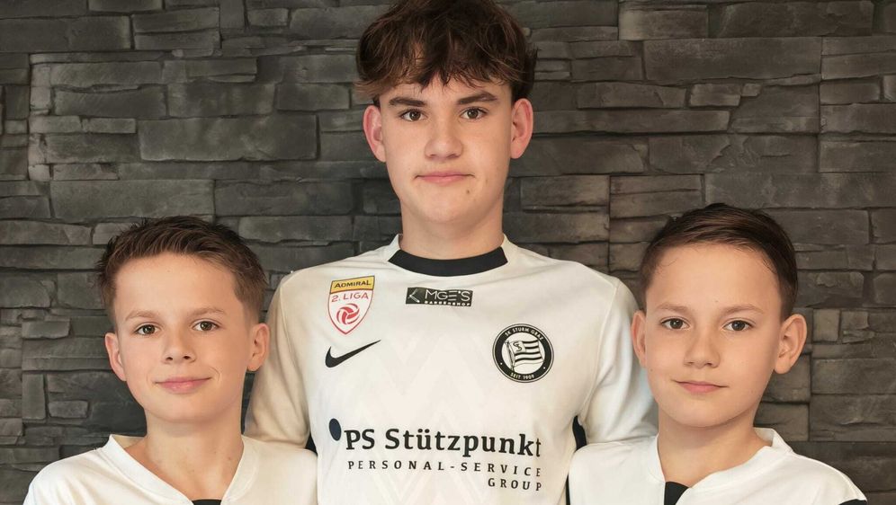 Mate, Lovro i Ante Grgić u dresu Sturma iz Graza