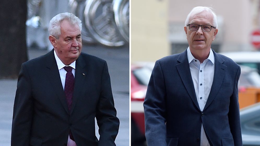 Miloš Zeman i Jiri Drahoš (Foto: AFP)
