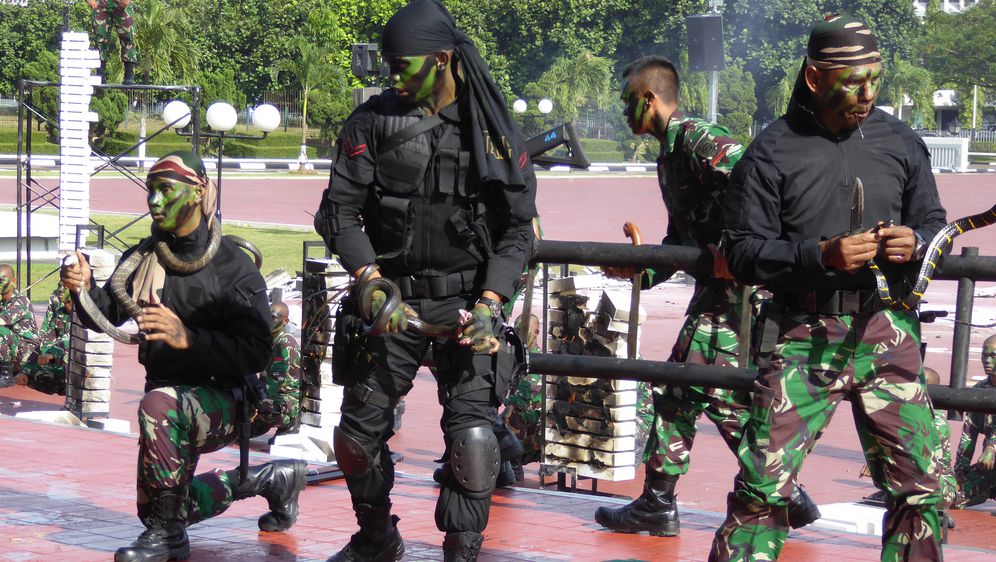 Vojna vježba indonezijskih komandosa (Foto: AFP)