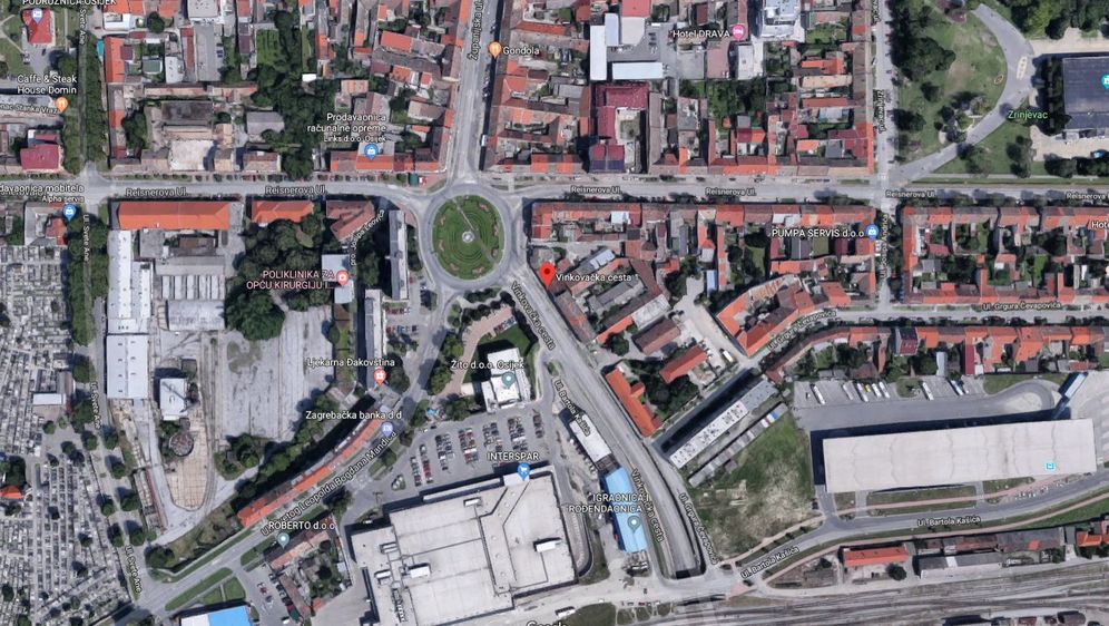 Kružni tok u Osijeku (Foto: Google Maps)