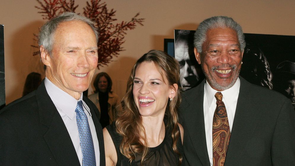 Hilary Swank, Clint Eastwood, Morgan Freeman (Foto: Getty Images)