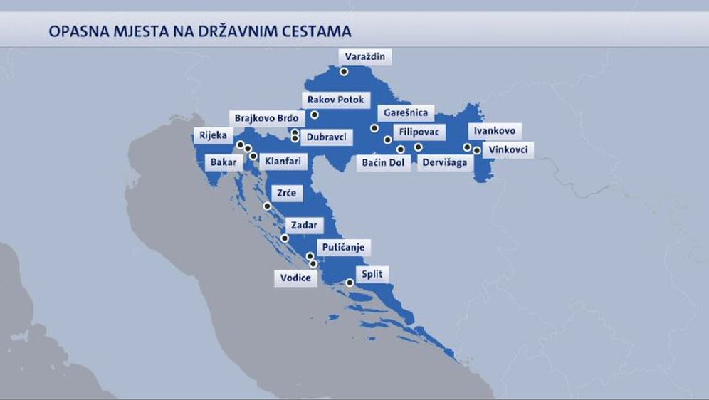 Opasna mjesta na državnim cestama (Foto: Dnevnik.hr)
