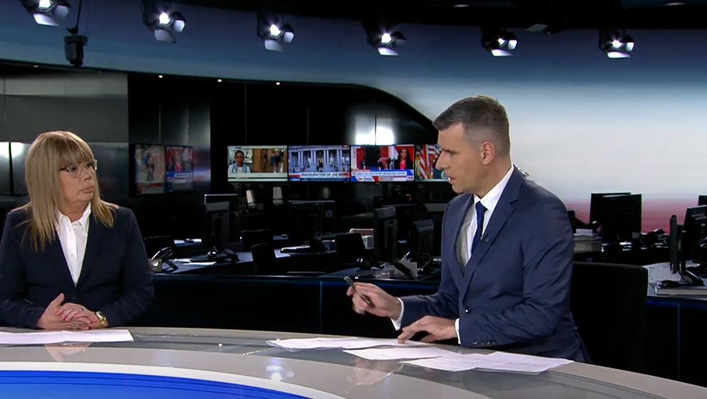 Ivana Petrović u studiju Dnevnika Nove TV - 1