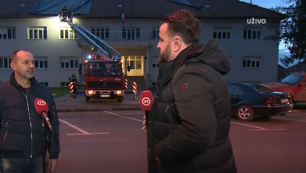 Dražen Naglić, koordinator Stožera civilne zaštite Glina, i Andrija Jarak