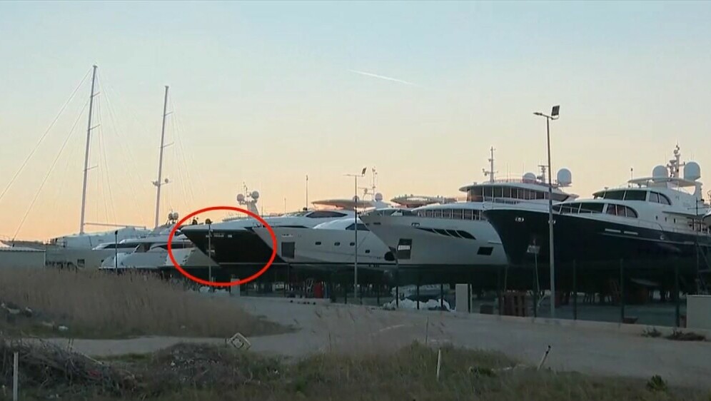 Zaplijenjena jahta locirana u Turskoj