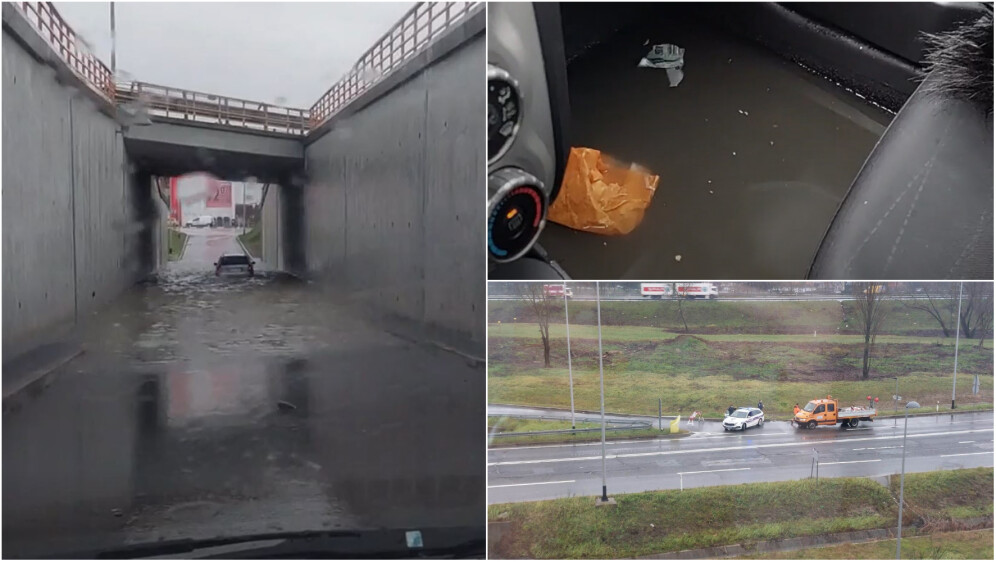 Poplava u podvožnjaku izazvala probleme u prometu