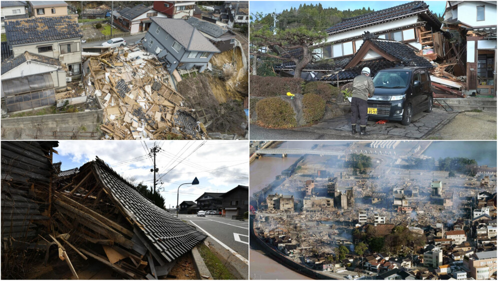 Šteta od razornog potresa koji je na Novu godinu pogodio Japan