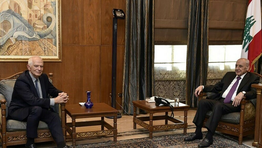 Šef europske vanjske politike Josep Borrell s libanonskim premijerom Nadžibom Mikatijem