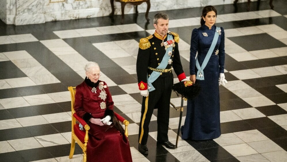 Kraljica Margareta II., budući kralj Frederik X. te buduća kraljica Mary