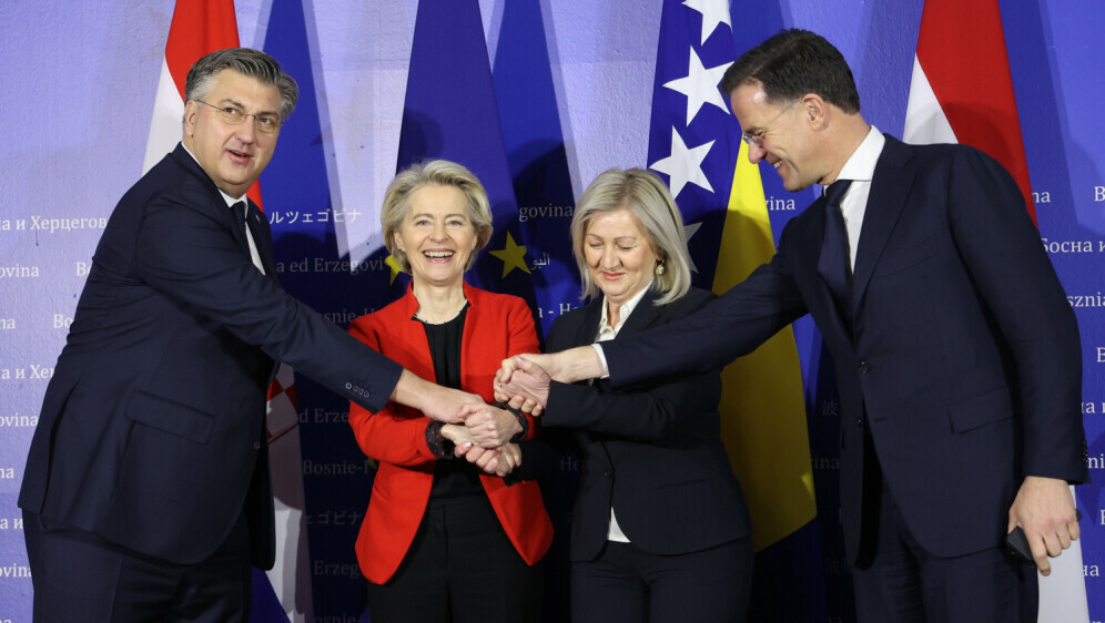 Andrej Plenković, Ursula von der Leyen, Borjana Krišto, Mark Rutte