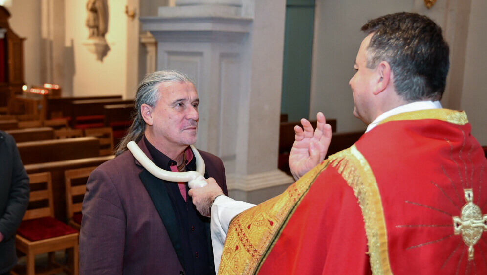 Pjevači na grličenju u crkvi Svetog Vlaha - 1