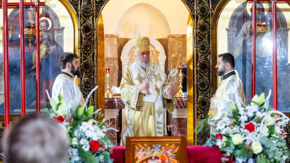 Božićna liturgija u hramu svete Blagovijesti u Zagrebu na kojoj su se okupili vjernici pravoslavne vjeroispovijesti - 21