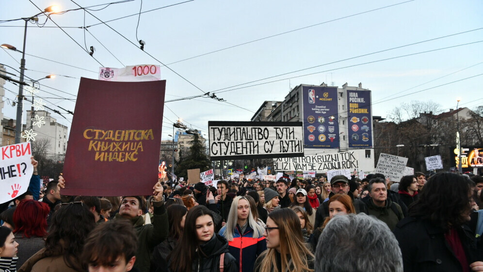 Prosvjed studenata u Beogradu