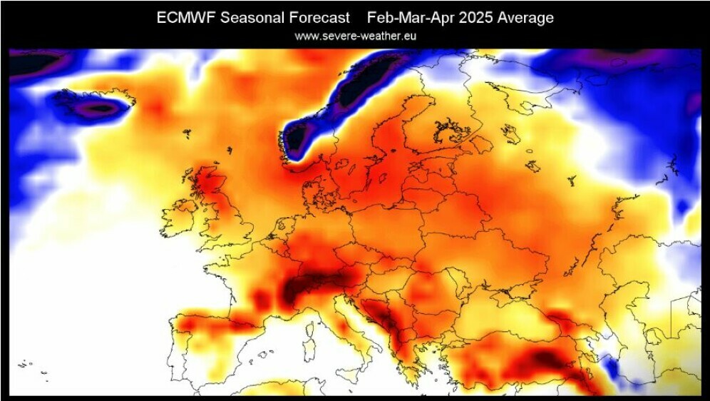 Prognoza za proljeće prema ECMWF modelu