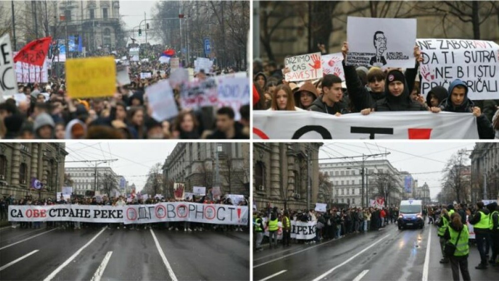 Okupljanje ispred Vlade Srbije