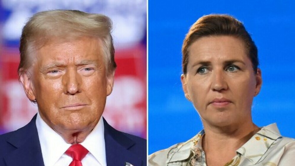 Donald Trump i Mette Frederiksen