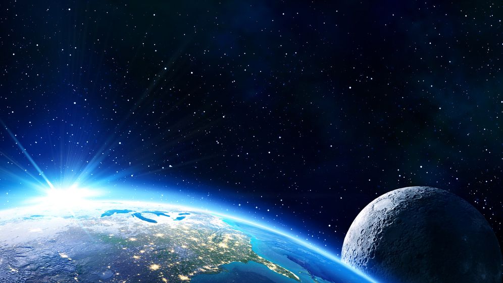 Zemlja i Mjesec, ilustracija