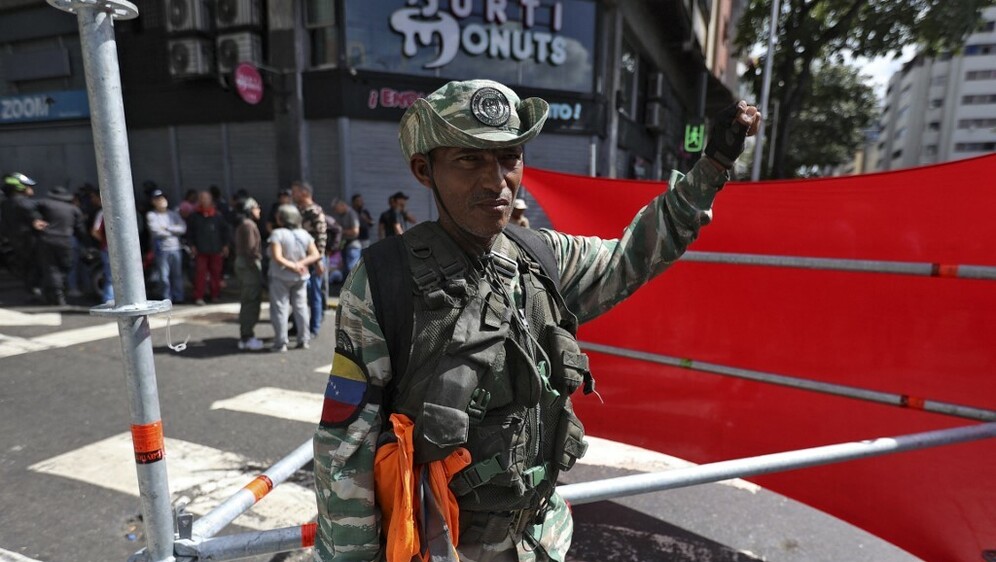 Pripadnik venezuelske vojske u Caracasu