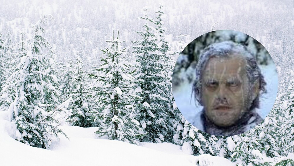 Smrznuti Jack Nicholson u ulozi Jacka Torrencea u filmu 