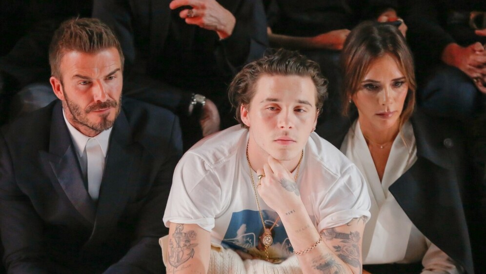 David, Brooklyn i Victoria Beckham