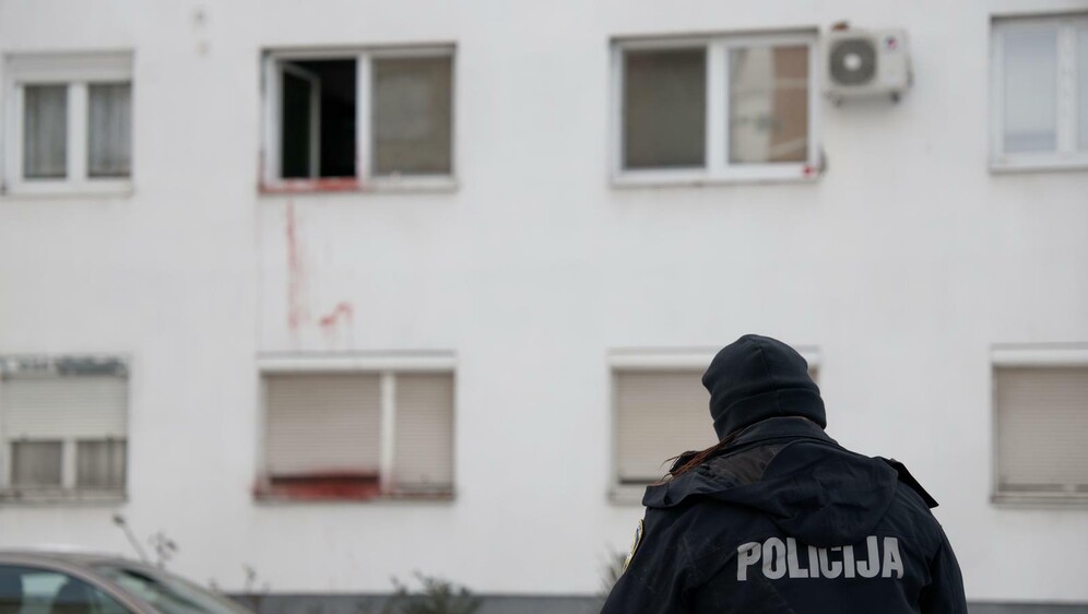 Krv na zgradi u Varaždinu
