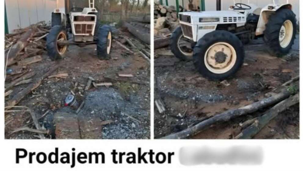 Oglas za prodaju traktora sa smiješnom pogreškom