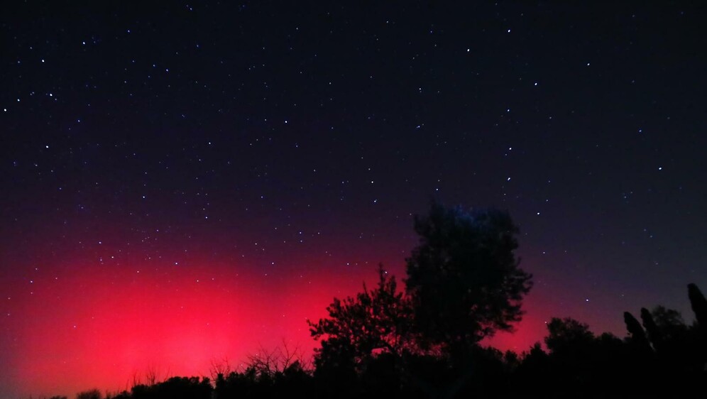 Aurora borealis vidljiva u Balu, na jugu Istre