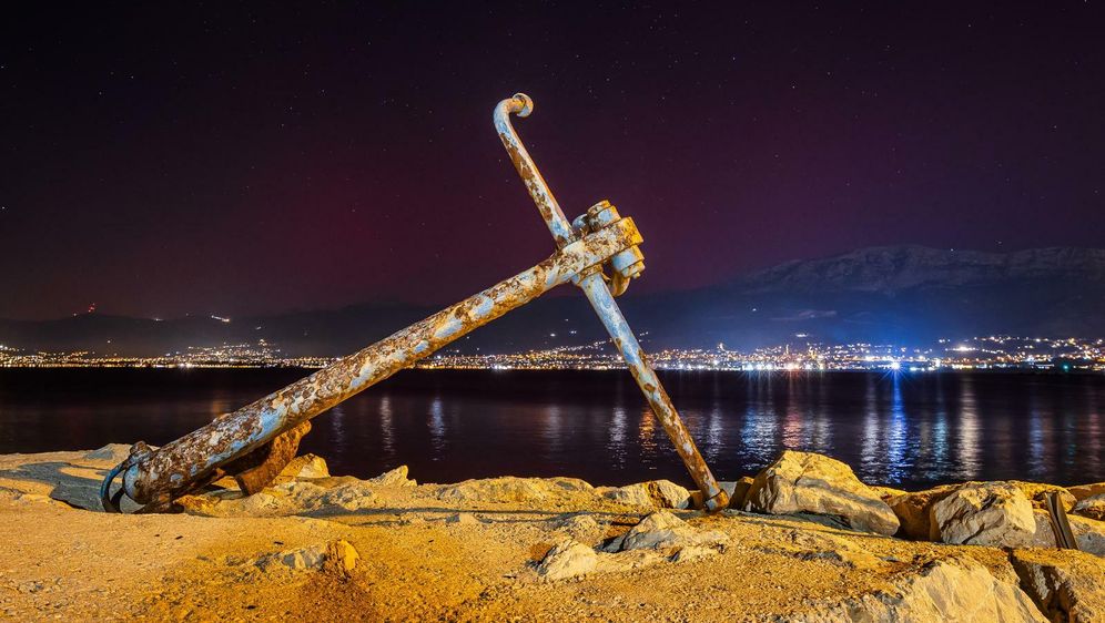 Aurora borealis iznad Splita