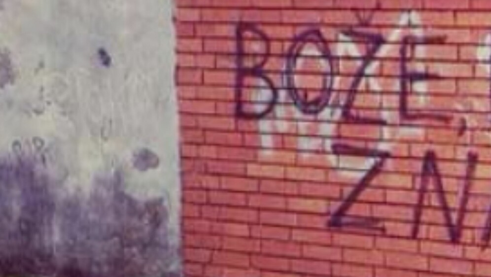 Urnebesan grafit na zidu u Hrvatskoj