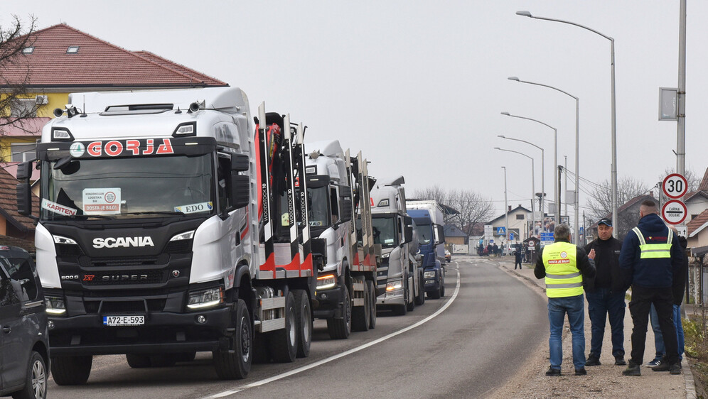 Granični prijelaz Bosanski Brod, prosvjed vozača - 1