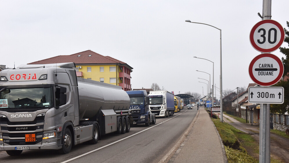 Granični prijelaz Bosanski Brod, prosvjed vozača