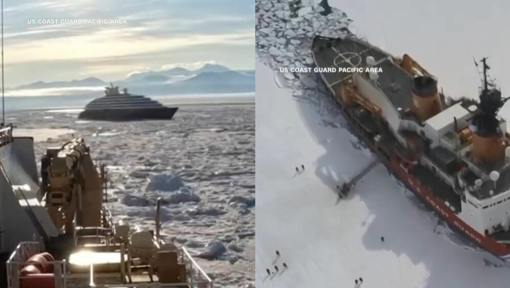 Spašavanje kruzera zarobljenog u ledu