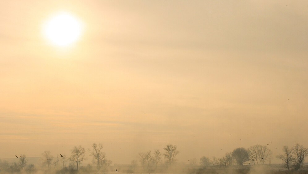 Zalazak sunca na rijeci Savi