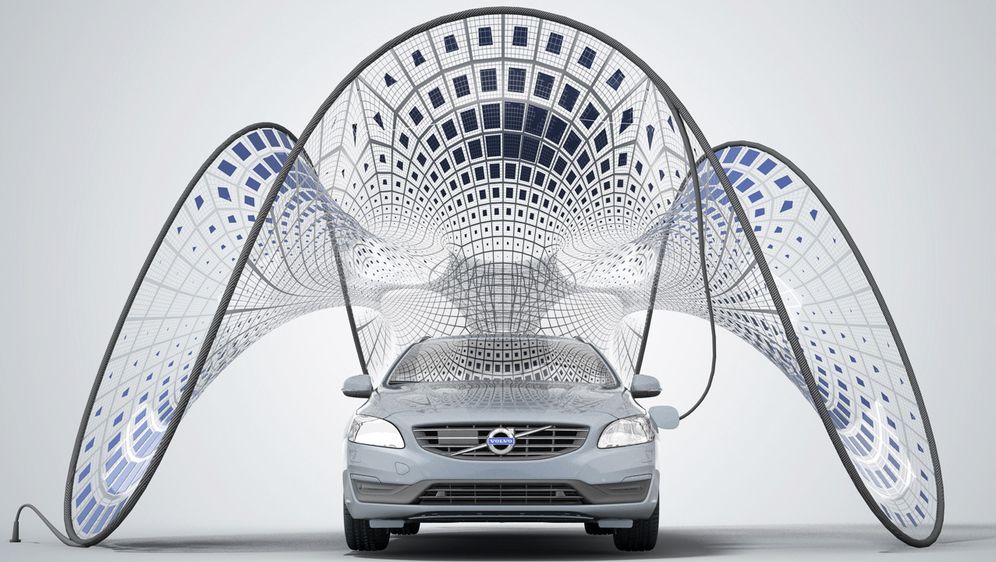 Volvo predstavlja futuristički punjač za svoj V60 hibridni automobil