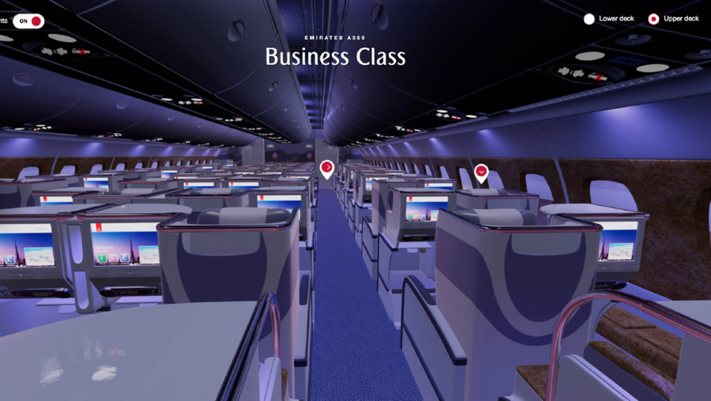 3D sjedala u zrakoplovu (Foto: Emirates)