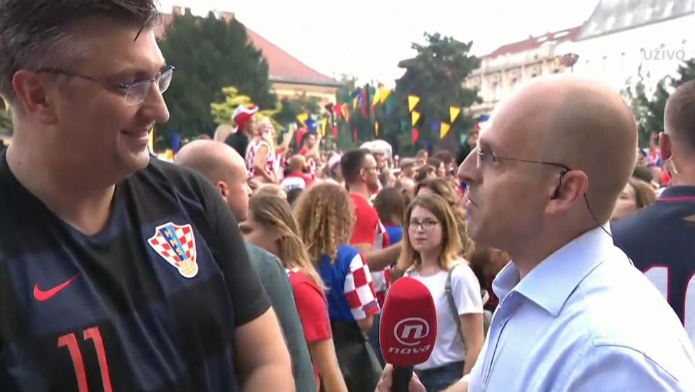 Andrej Plenković nakon utakmice (Video: Dnevnik Nove TV)