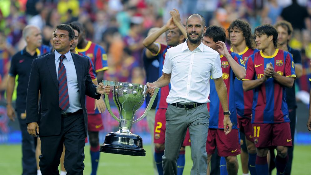Joan Laporta i Josep Guardiola (Foto: AFP)