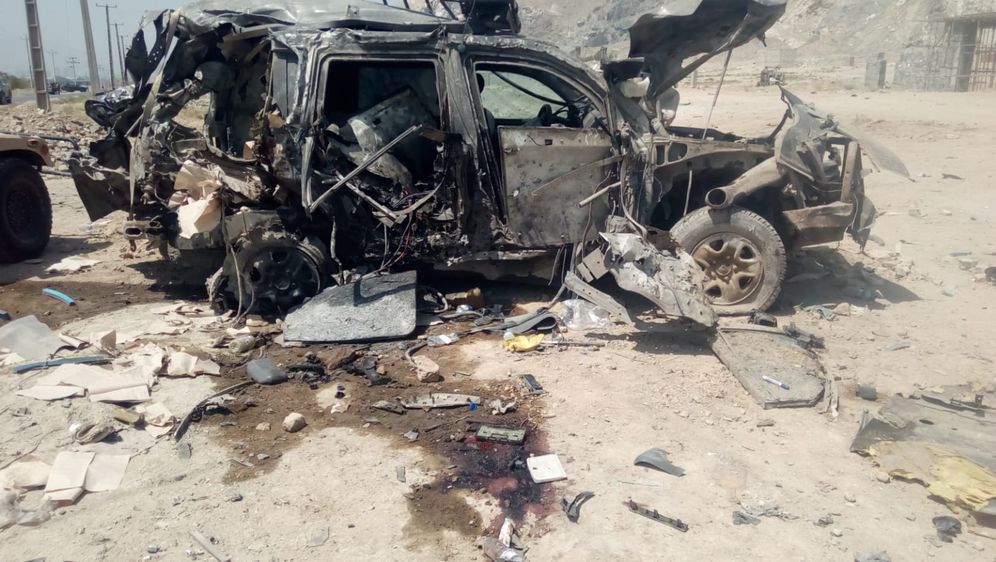 Vozilo u kojem su stradali hrvatski vojnici u Kabulu (Foto: MORH)