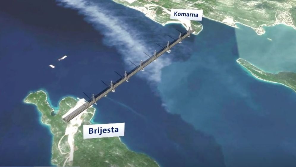 Animacija Pelješkog mosta - 1