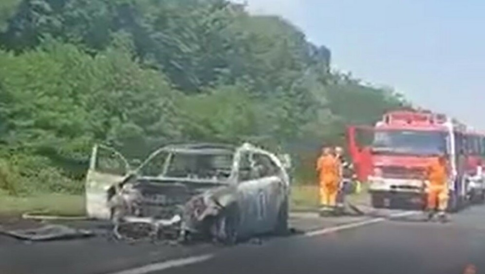 Izgorio automobil na A1