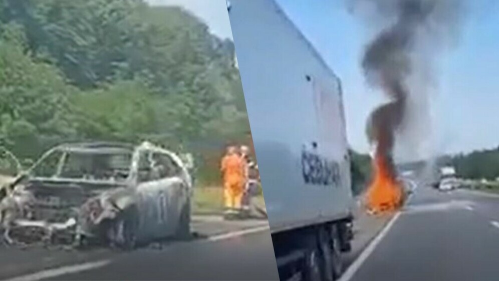 Požar automobila na A1