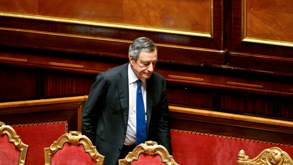 Mario Draghi u talijanskom parlamentu
