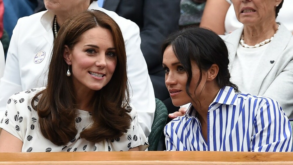 Meghan Markle i Kate Middleton na Wimbledonu 2018.