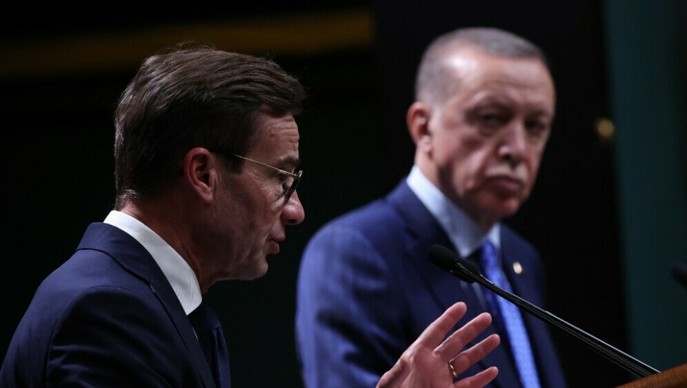 Ulf Kristersson i Recep Tayyip Erdogan