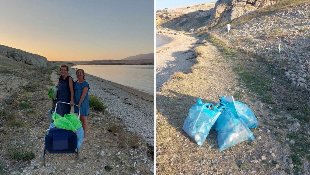 Prijateljice iz Slovenije očistile plažu na Pagu - 8