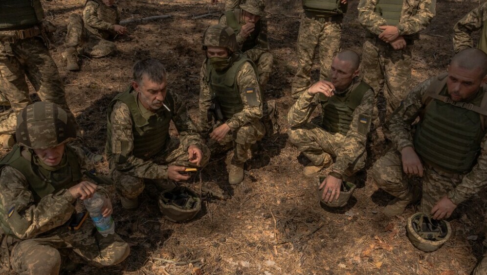 Ukrajiski vojnici na vježbi u okolici Harkiva