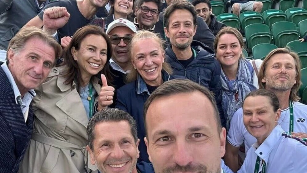 Iva Majoli s ekipom na Wimbledonu